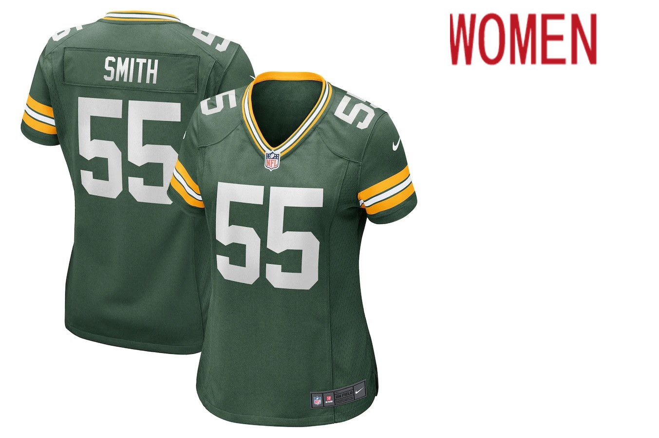 Women Green Bay Packers #55 ZaDarius Smith Nike Green Game NFL Jersey->women nfl jersey->Women Jersey